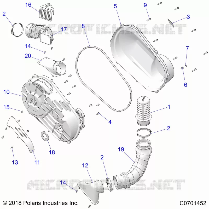 TREN, CLUTCH COVER AND DUCTING