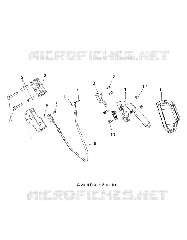 BRAKES, FRENO DE MANO LEVER ASM.