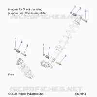 SUSPENSION, MONTAJE DE DESCARGA, REAR SUSP.
