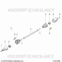 DRIVE TRAIN, TRANSMISION DELANTERA SHAFT
