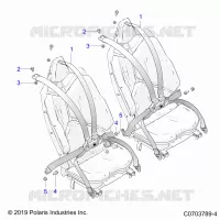 ASIENTO BELT MOUNTING, REAR, 6 POINT