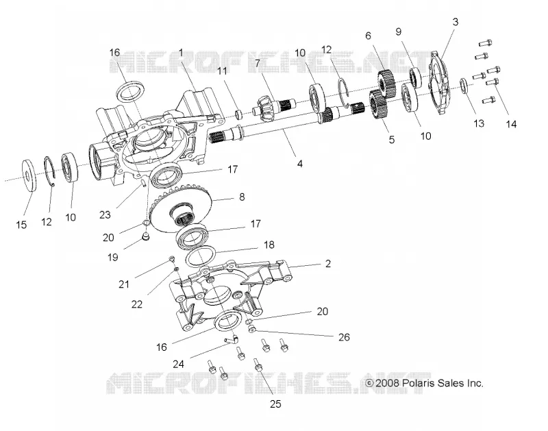TREN, MID CAJA DE ENGRANAJES INTERNALS