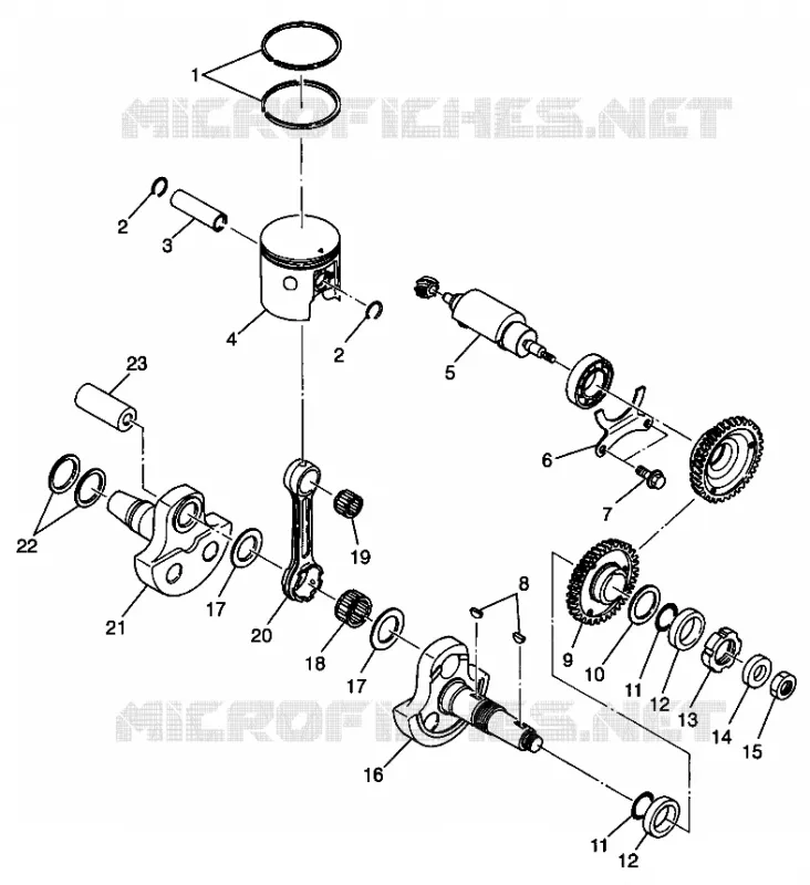 PISTÓN Y CIGÜEÑAL SPORT 400L W98BA38C (4947234723C013)