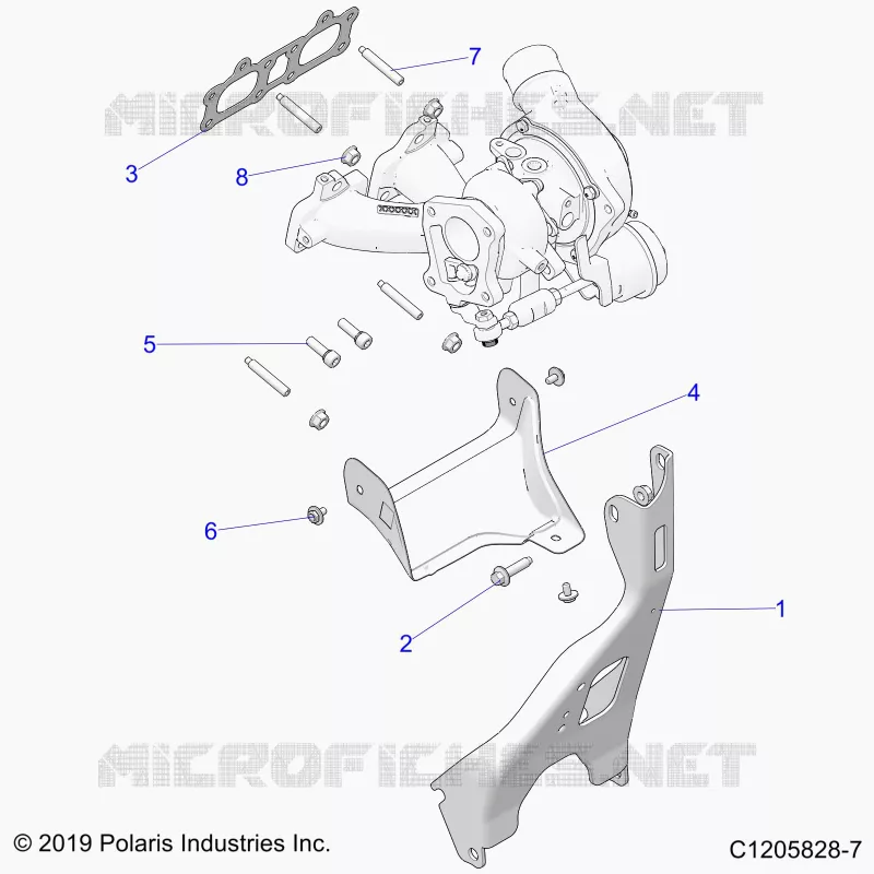 ENGINE, TURBO CHARGER MOUNTING