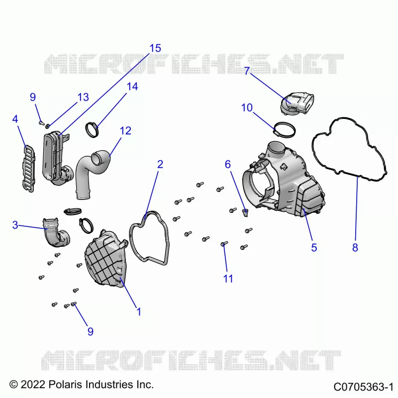 ENGINE, ALTERNADOR COVER HVAC