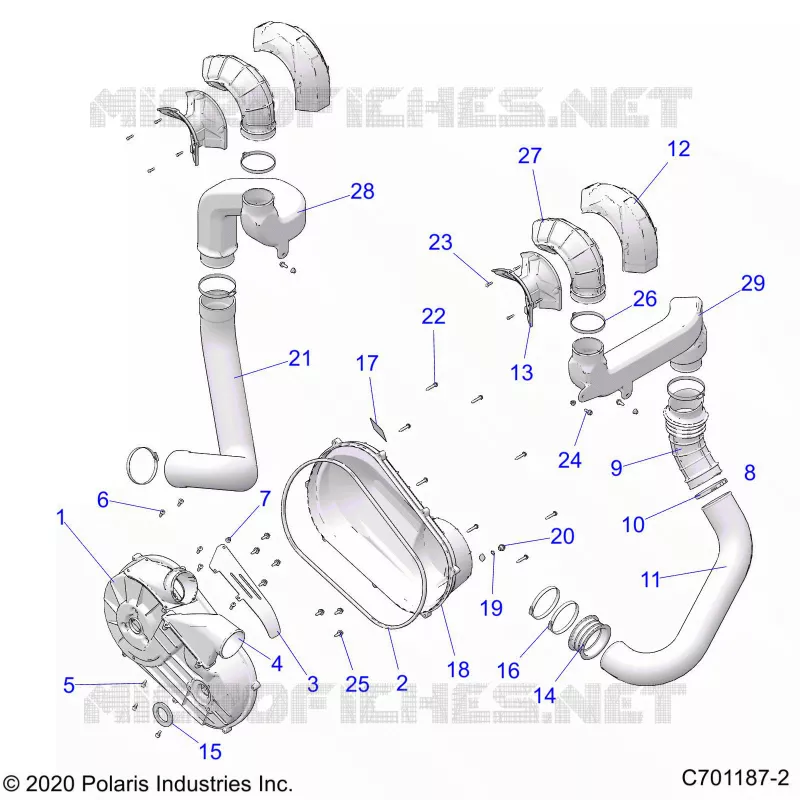TREN, CLUTCH COVER AND DUCTING