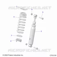 SUSPENSION, REAR MONTAJE DE DESCARGA