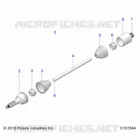 DRIVE TRAIN, TRASERO DEL EJE DE TRANSMISION