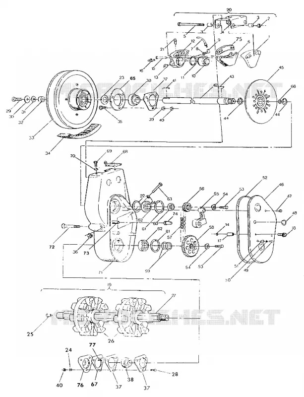 FRENO Y CADENACASE 500 AND 500 CLASSIC TO SERIAL NUMBER 1808614