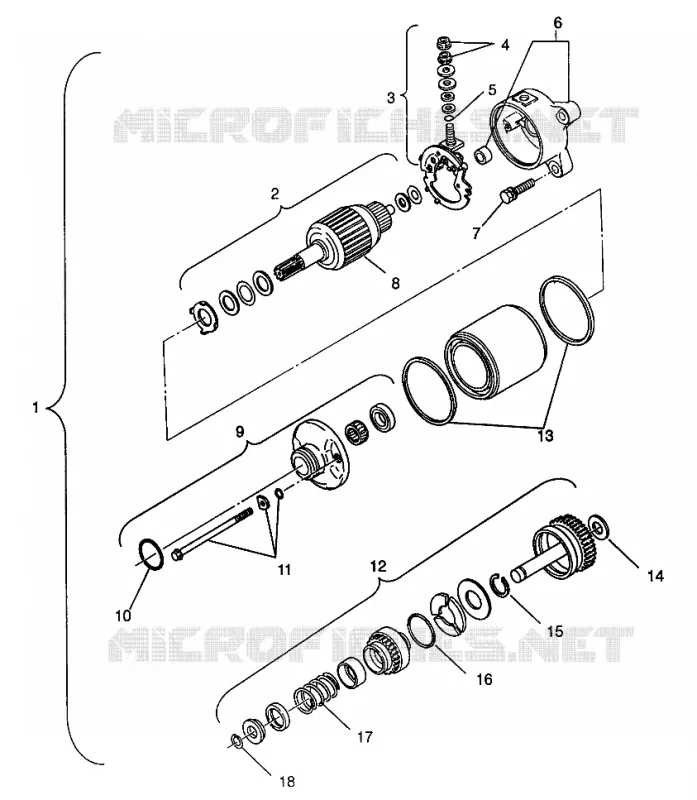 MOTOR DE ARRANQUE Magnum 6X6 W968744 and Magnum 6X6 Swedish S968744 (4936073607E004)
