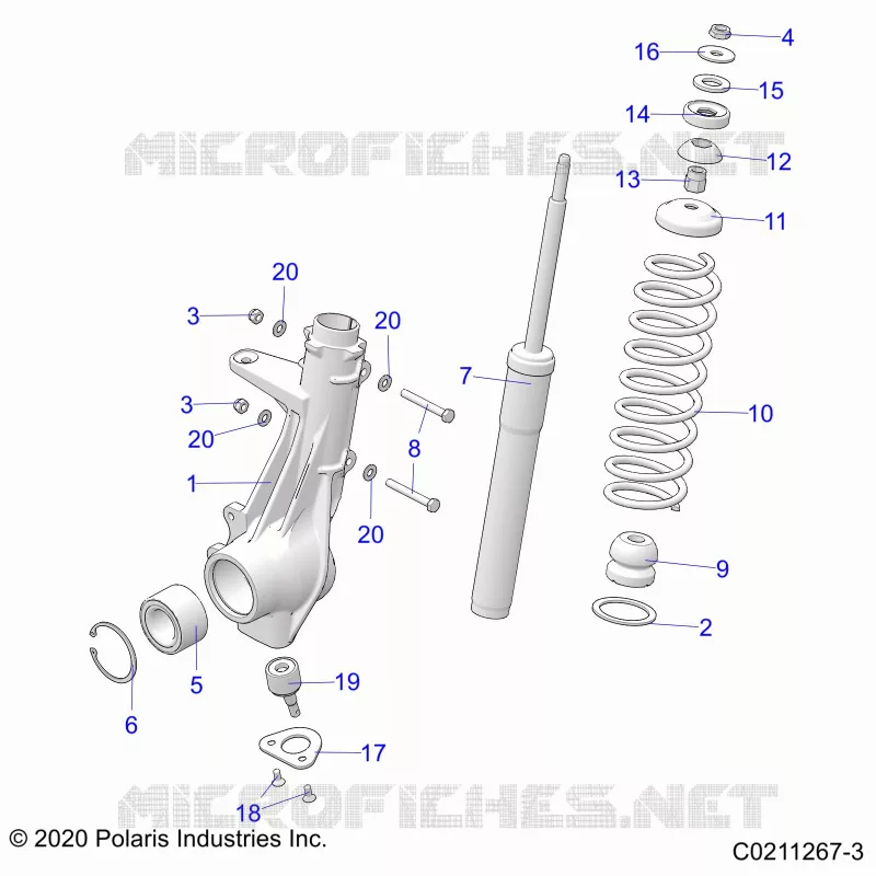 SUSPENSION, PUNTAL DELANTERO