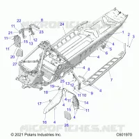 CHASSIS, PROTECCIÃ³N DEL EMBRAGUE, FOOTRESTS, AND RUNNING BOARDS