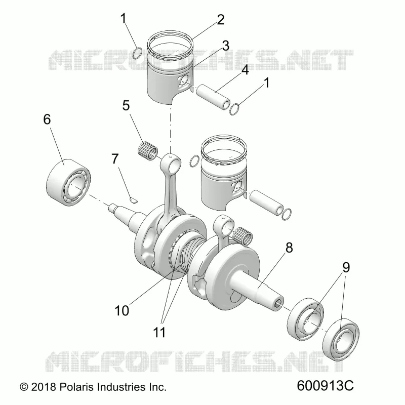MOTOR, PISTON AND CRANKSHAFT