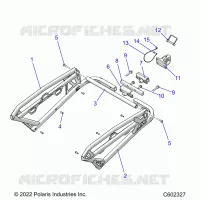 CHASIS, REAR RACK AND HITCH