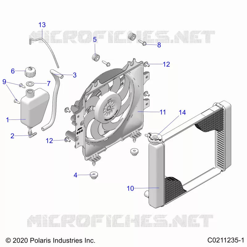 ENGINE, SISTEMA DE REFRIGERACIÃ“N, RADIATOR, FAN & OVERFLOW BOTTLE
