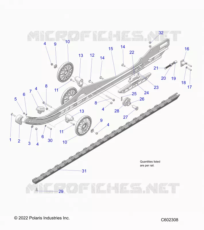SUSPENSION, RAIL BEAM LH/RH