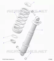 SUSPENSION, REAR MONTAJE DE DESCARGA