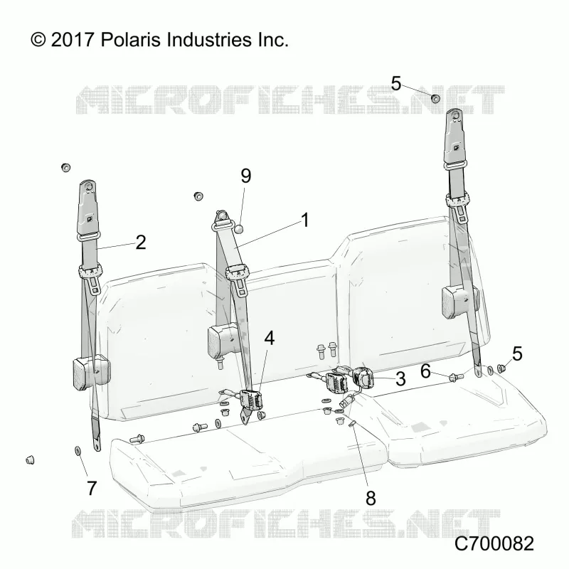 ASIENTO BELT AND MOUNTING