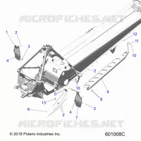 CHASSIS, PROTECCIÃ³N DEL EMBRAGUE, FOOTRESTS, AND RUNNING BOARDS
