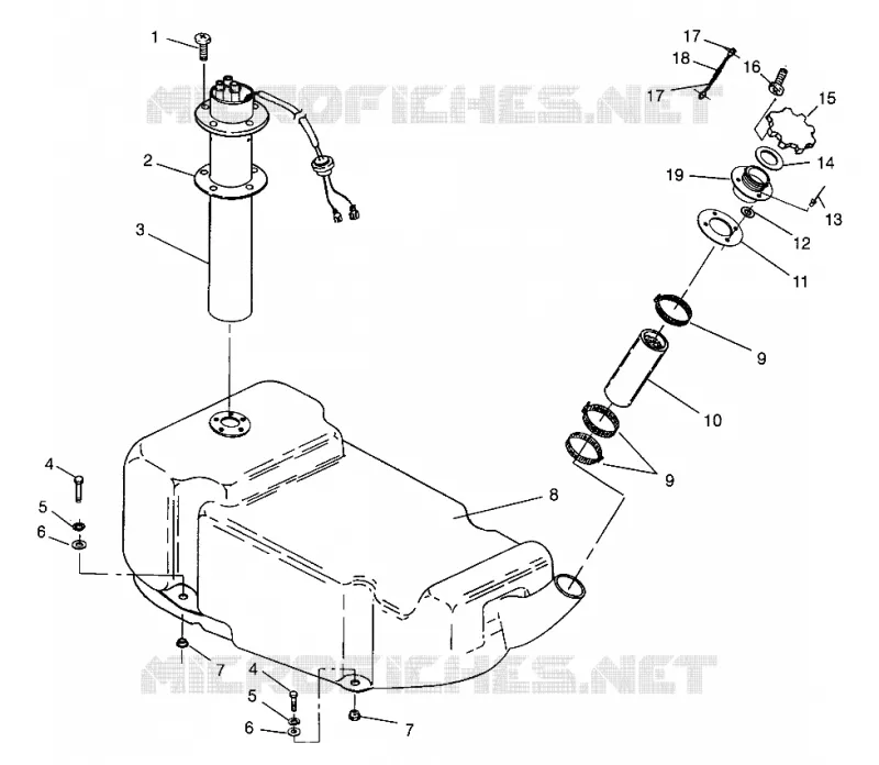 GASOLINA TANK SL 900 B964291 and  Intl. SL 900 I964291 (4935583558A009)