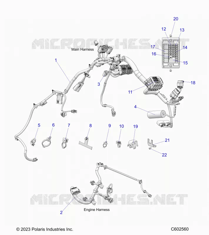 ELECTRICA, WIRE HARNESS, CHASSIS/FUSE BLOCK, ENGINE