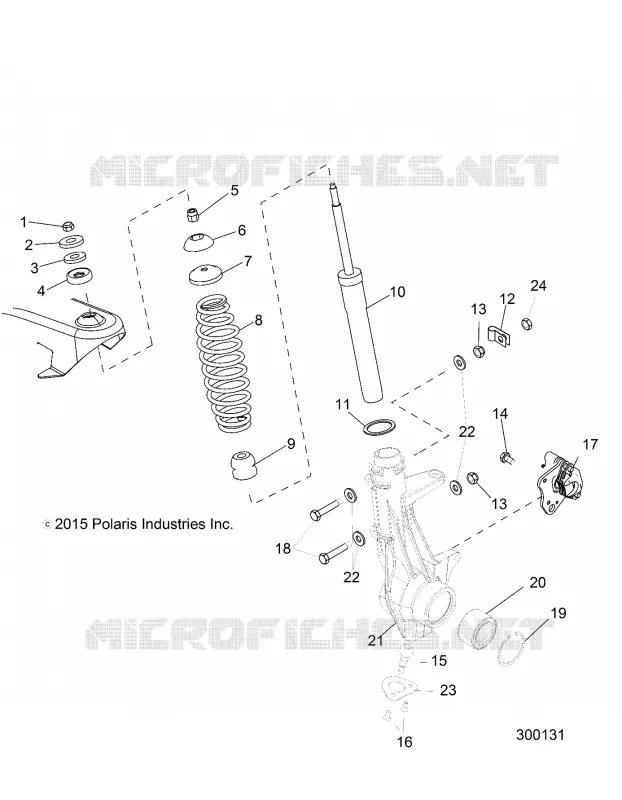 SUSPENSION, PUNTAL DELANTERO