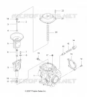 MOTOR, CARBURADOR, UPPER
