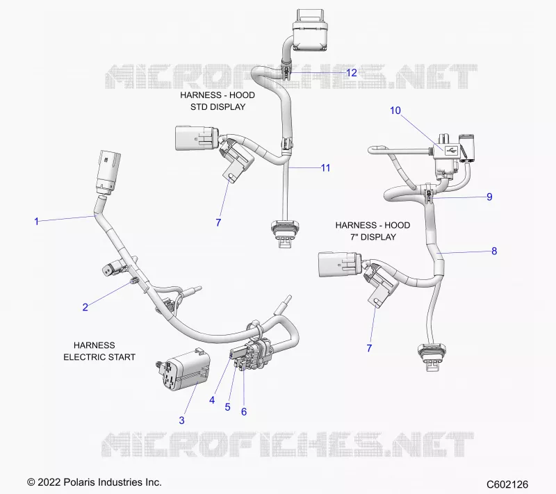 ELECTRICA, WIRE HARNESS, HOOD, ELECTRIC START
