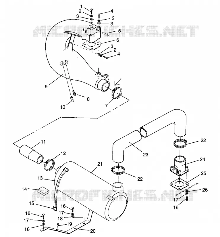 SISTEMA DE ESCAPE SL 700 B964066 and  Intl. SL 700 I964066 (4935633563B005)