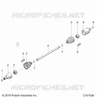 DRIVE TRAIN, TRANSMISION DELANTERA SHAFT