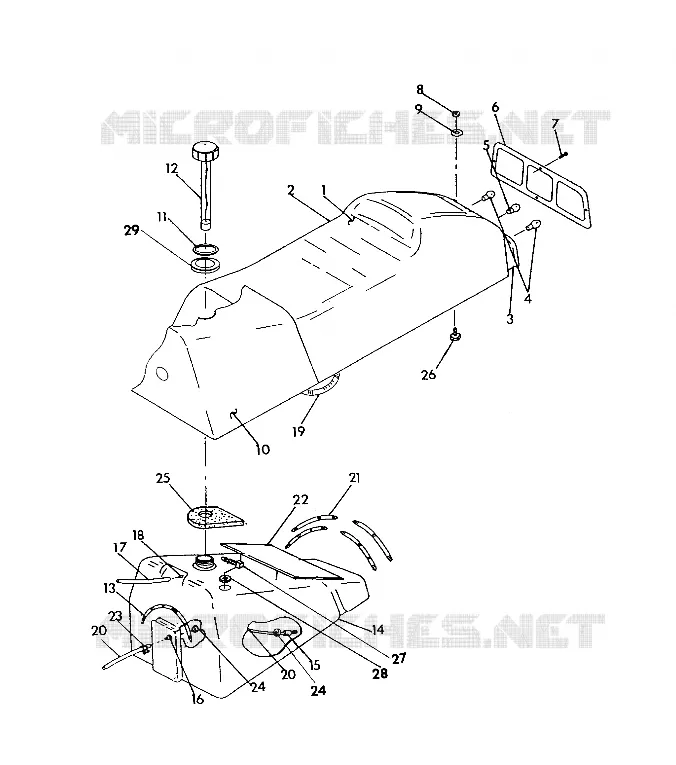 ASIENTO/TANQUE DE GAS ASSEMBLY 500 SP/500 SKS (4921262126003A)