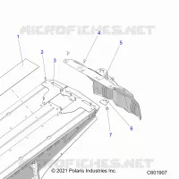 CHASIS, REAR CLOSEOFF AND SNOWFLAP