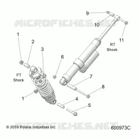 SUSPENSION TRASERA, SHOCK MOUNTING