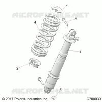 SUSPENSION, REAR MONTAJE DE DESCARGA