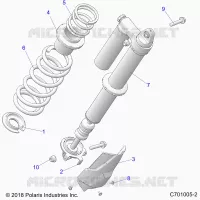 SUSPENSION, REAR MONTAJE DE DESCARGA