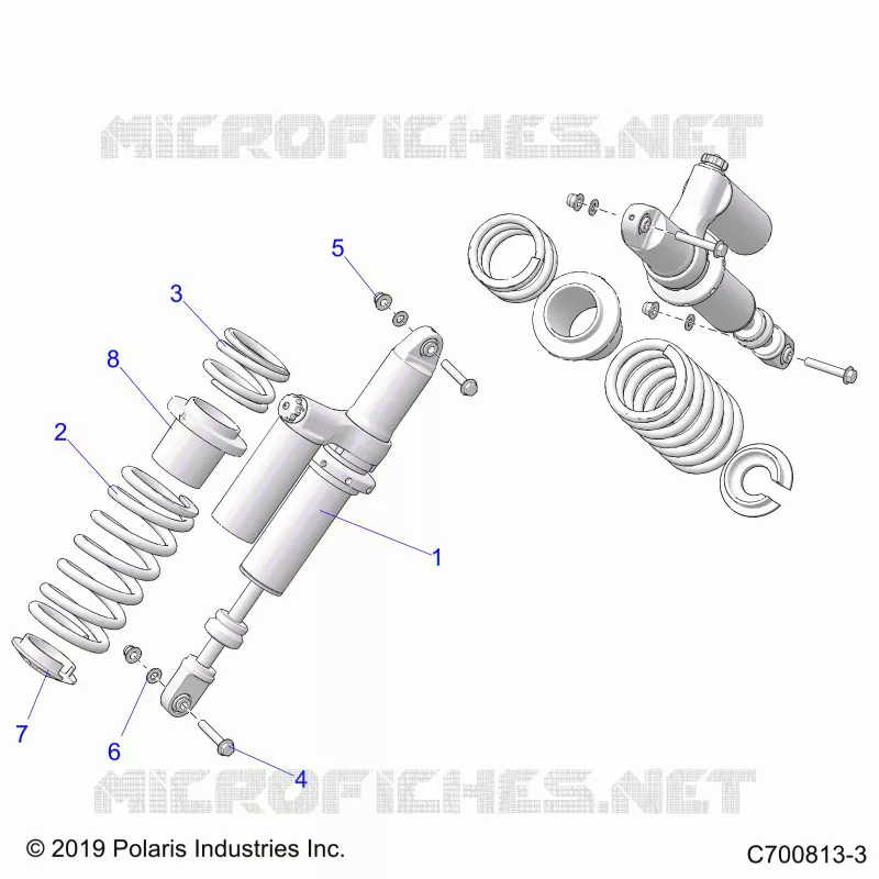 SUSPENSION, REAR MONTAJE DE DESCARGA