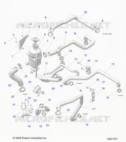 ENGINE, BOTELLA DE REFRIGERANTE AND HOSES