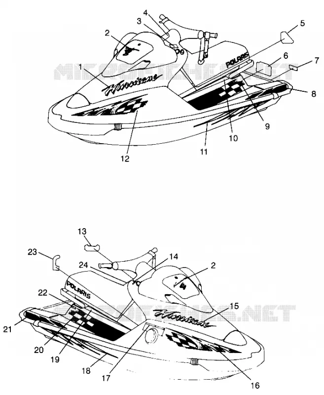 ETIQUETAS HURRICANE B964466 and Intl. HURRICANE I964466 (4935733573A008)
