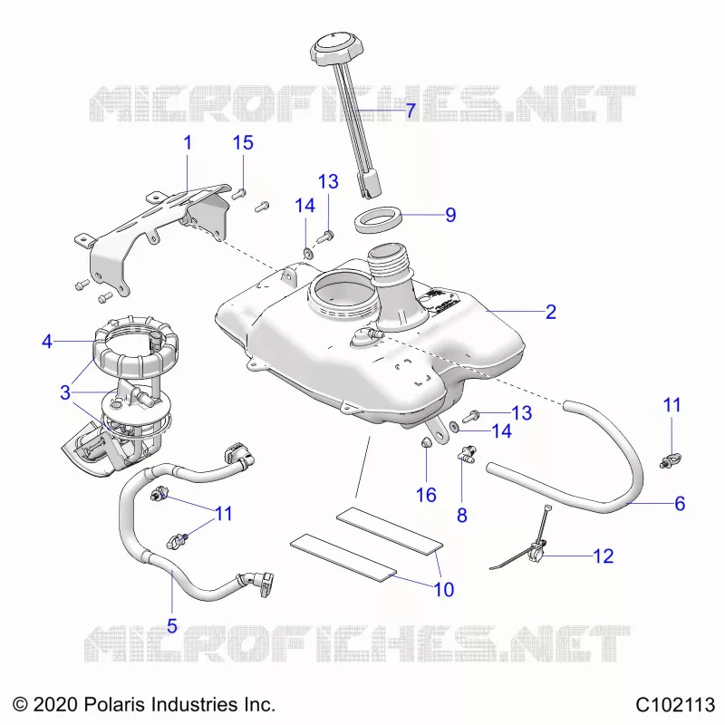 SISTEMA DE COMBUSTIBLE, FUEL TANK ASM.