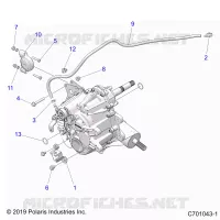 TREN, MAIN GEARCASE MOUNTING- Z21CHA57A2/E57AK (C701043-1)