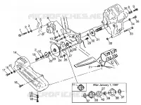 CAJA DE ENGRANAJES/FRENO and cubierta de la cadena MOUNTING Magnum 6X6 W97AE42A and Swedish Mag (4940754075C014)