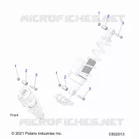 SUSPENSION, MONTAJE DE DESCARGA, REAR SUSP.
