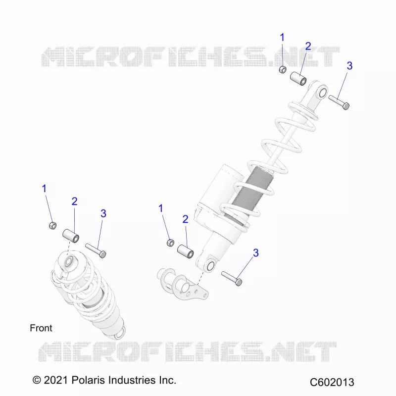 SUSPENSION, MONTAJE DE DESCARGA, REAR SUSP.