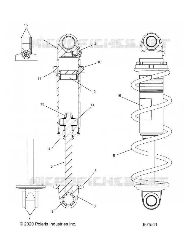 SUSPENSION, CHOQUE FRONTAL TRACK, MONOTUBE