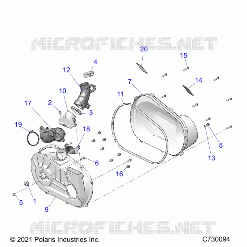TREN, CLUTCH COVER AND DUCTING