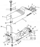ASIENTO Y tanque de gas ASAMBLEA 440 XCR 0941760 (4925182518002A)