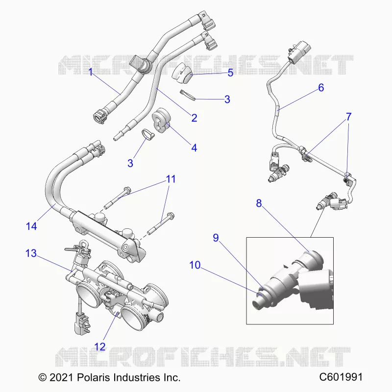 SISTEMA DE COMBUSTIBLE, RAIL, LINES AND THROTTLE BODY