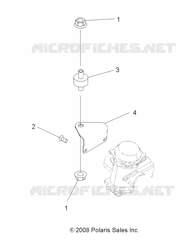 MOTOR, CARBURADOR BRACKET