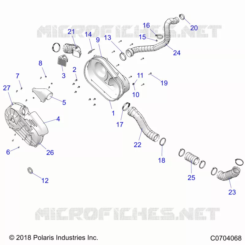 TREN, CLUTCH COVER AND DUCTING