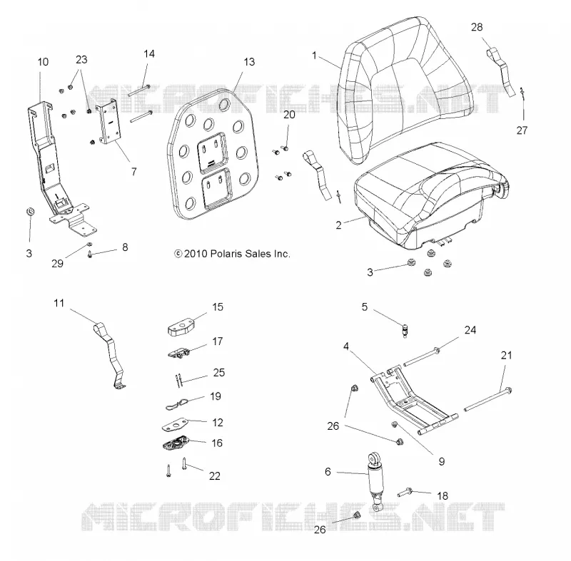 PASSENGER ASIENTO BOTTOM and ASIENTO BACK